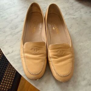 Vintage Chanel 2004 Tan Loafers